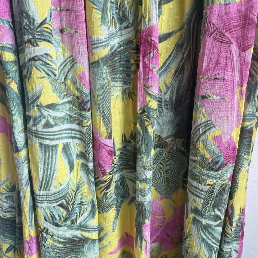 Cynthia Rowley Yellow‎ & Pink Tropical Button-Front Dress